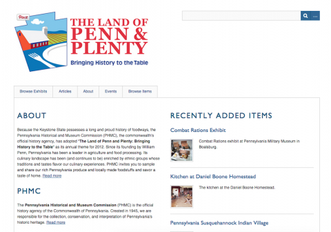 Home page for Land of Penn & Plenty