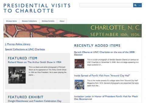 Homepage of Presidential Visits to Charlotte