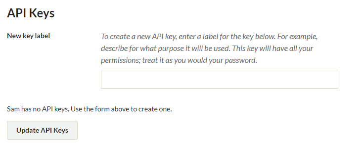 API Keys