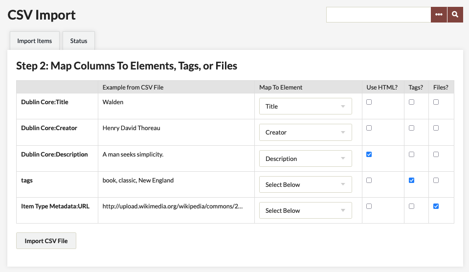 Matching fields and columns