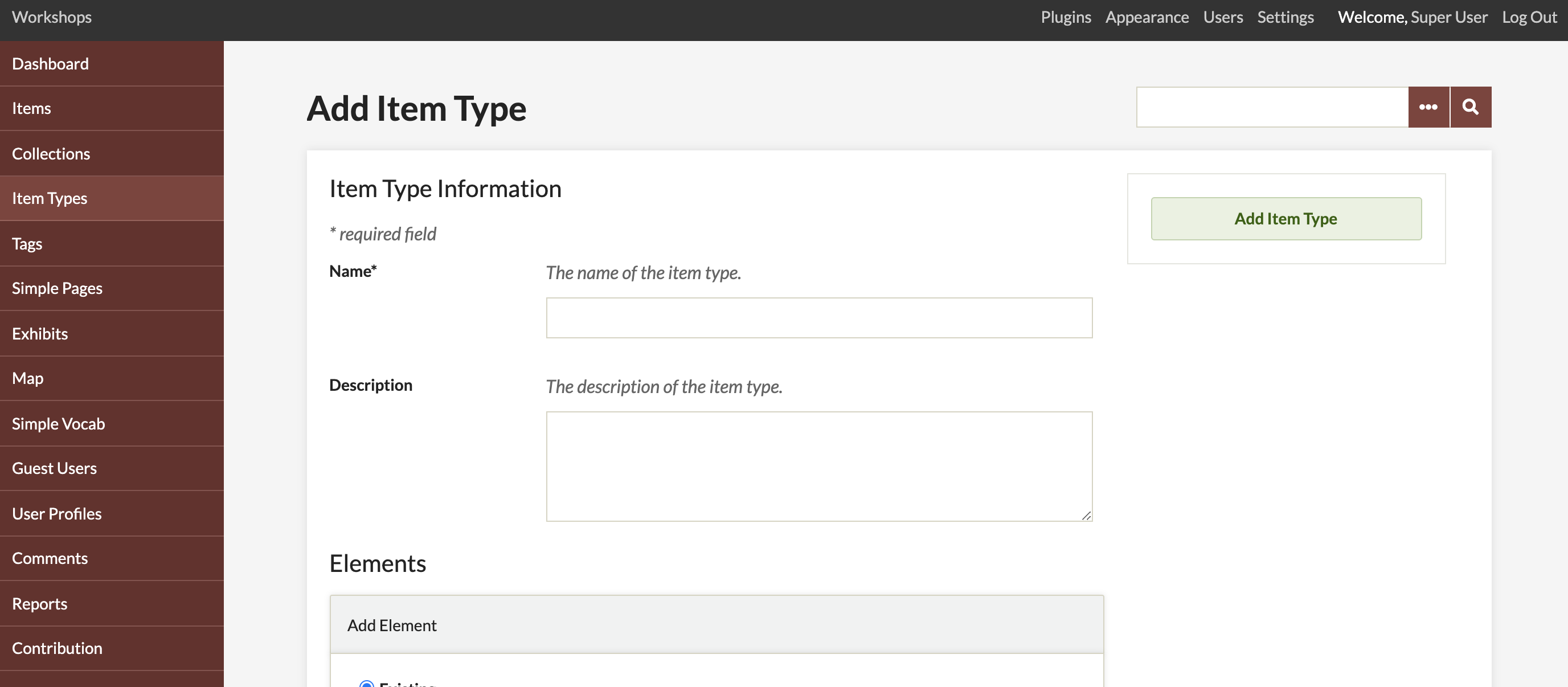 Creating a new item type